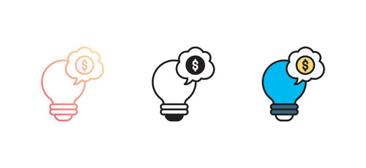 Idea icon design with white background stock illustration