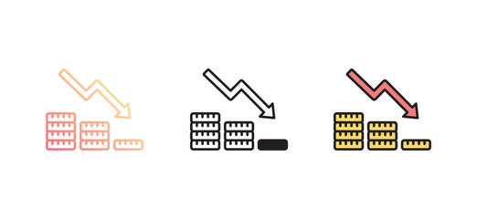 Economy icon design with white background stock illustration