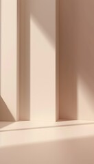 Fototapeta premium Geometric Light and Shadow in a Minimalist Architectural Interior