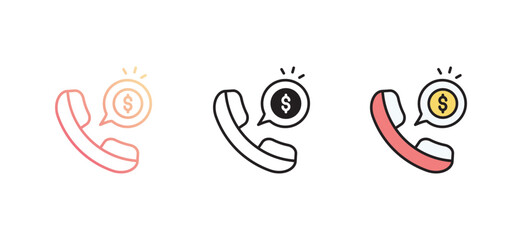 Calling icon design with white background stock illustration