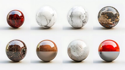 Different viewpoints of objects isolated on white, illustrating the intriguing visual effects...