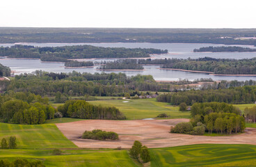 Obraz premium At Sivers lake, Latvian nature, Latgale springtime.