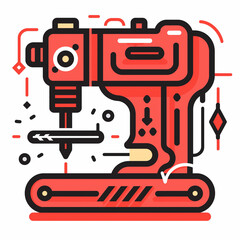 Fototapeta premium Artistic Patterns with Rotary Tool: Linear Icon on Carving Techniques