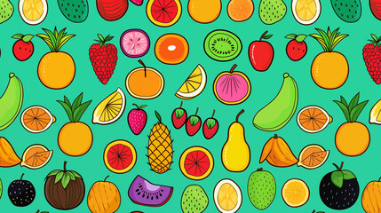 Fruit Image, Pattern Style, For Wallpaper, Desktop Background, Smartphone Cell Phone Case, Computer Screen, Cell Phone Screen, Smartphone Screen, 16:9 Format - PNG