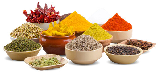 Indian Spices Transparent Background