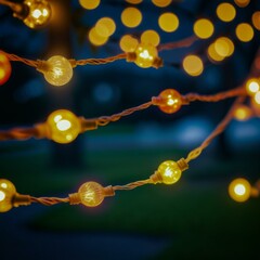 string light, blur background is summer party decor