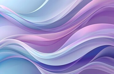 Abstract background with smooth wavy lines in pastel colors, purple and blue, for presentation design
