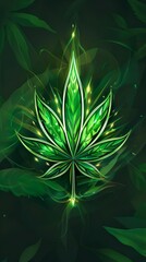 Marijuana cannabis leaf artwork, cannabis background