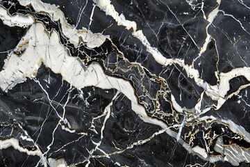 luxurious black and white marble granite wall surface elegant natural stone texture abstract background