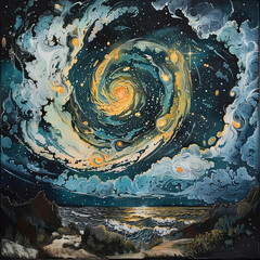 Stardust Odyssey A Milky Way Illustration