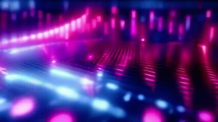 Dynamic equalizer visualization reacting to music beats, 4k High-Quality Video Background Animation 