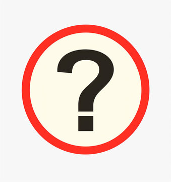 recommend clip art: 
                    No question mark sign, simple vector illustration with bold black outlines on white background, flat design, no shadows or gradients