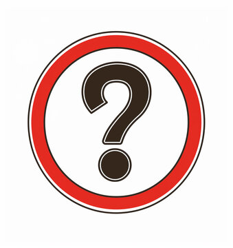 recommend clip art: 
                    No question mark sign, simple vector illustration with bold black outlines on white background, flat design, no shadows or gradients