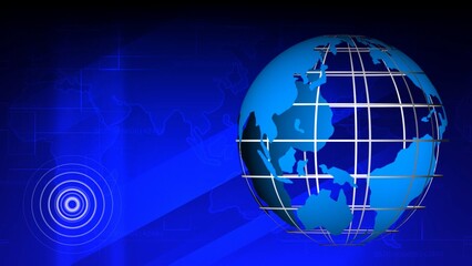 Abstract background basic geometry line overlaps and arranges in a random pattern. world map background, TV News show Broadcast template.