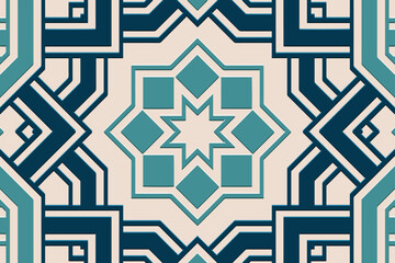 Embossed white background, tribal vintage cover design. Geometric blue 3D pattern, boho style. Ornaments, arabesques, handmade. Ethnic culture of the East, Asia, India, Mexico, Aztec, Peru.