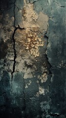 Textured weathered wall with cracks and peeling paint
