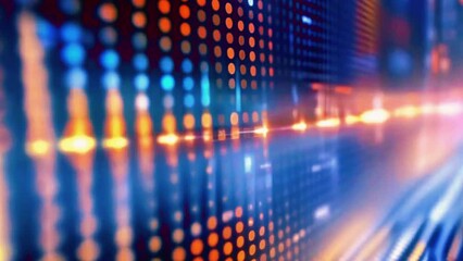 Dynamic equalizer visualization reacting to music beats, 4k High-Quality Video Background Animation 