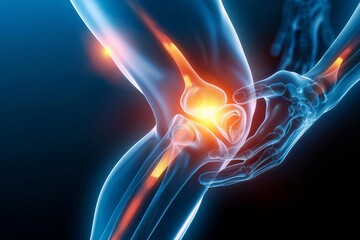painful osteoarthritis knee joint illustration rheumatoid arthritis gout tendonitis digital medical illustration