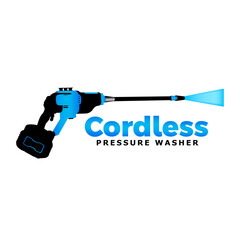 Cordless Pressure Washer Gun Logo Template