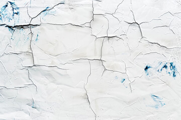 Obraz premium Porcelain white wall texture with delicate blue painted details.