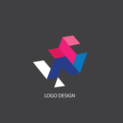 Modern Company Logo with Editable "Company Name" on Dark Background