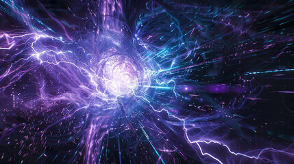 Quantum surge, powerful currents of matrix code rushing through darkness