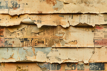 Peeling poster grunge texture with layers of old advertisements.