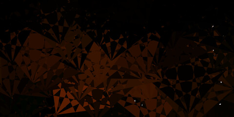 Dark Yellow vector texture with memphis shapes.
