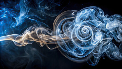 Smoke billowing and twisting in a hypnotic display 