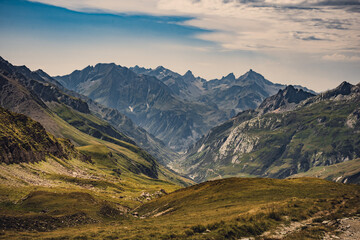 View of the valley to the West from the descent of Col de la Seigne