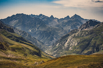 View of the valley to the West from the descent of Col de la Seigne