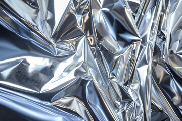 Reflective chrome paper texture with a futuristic metallic feel.