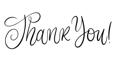 Flourish Curly Thank You Lettering