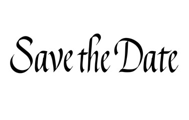 Italic Lettering Save the Date
