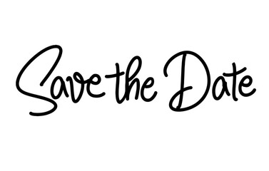 Lettering Monoline Save the Date