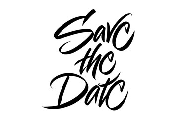 Brushpen Lettering Save the Date