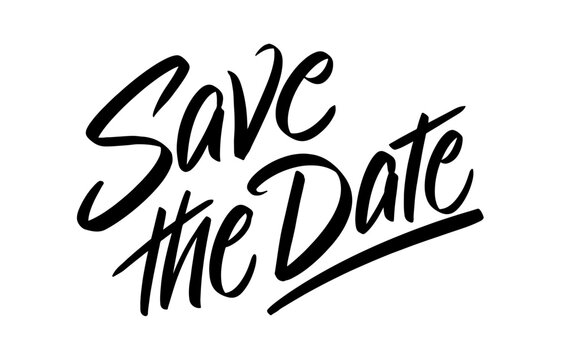 Brushpen Lettering Save the Date