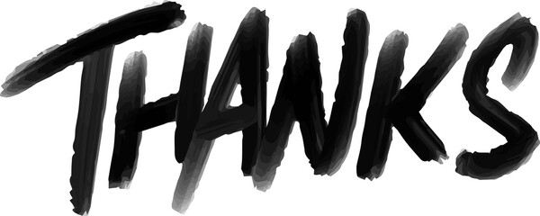 Obraz premium Thanks Black Bold. Thank you Brushpen font. Calligraphy script. Expressive Felt-tipped marker typeface. Thanksgiving day.