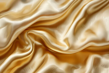 Satin gold texture with smooth waves and a luxurious feel.