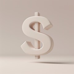 Obraz premium A simple, minimal linear illustration of a dollar sign floating in the air.