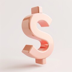 A simple, minimal linear illustration of a dollar sign floating in the air.