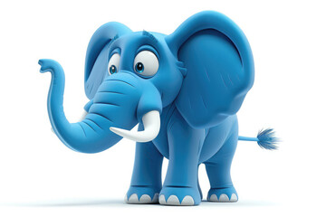 blue elephant cartoon
