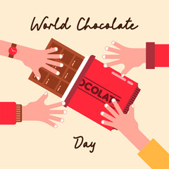 World chocolate day Illustration background