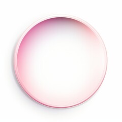 Fototapeta premium Modern Minimalist Frame. Blank pink round cosmetic product foundation or blusher container top view