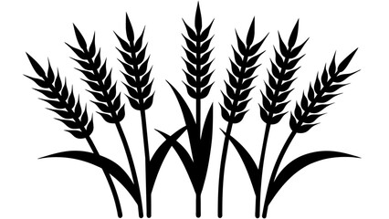 corn stalks and barley grain, bundled together in a versatile cornstalk silhouette collection