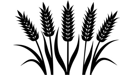 corn stalks and barley grain, bundled together in a versatile cornstalk silhouette collection