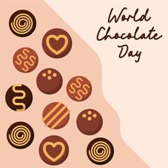 World chocolate day Illustration background