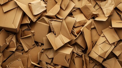 A detailed view of a brown recycled paper cardboard texture, originating from a packing box