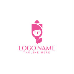 Luxury flower logo design concept, flower logo template
