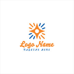 Woman beauty logo with golden creative line art style
